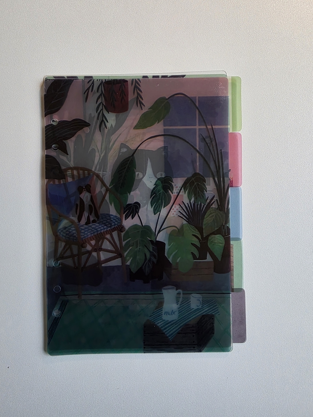 A5 Decorative Plant-Themed Tabbed Binder Divider - Multicolor Set Of 5